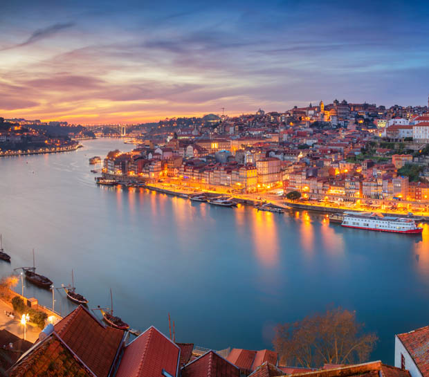 sunset at Porto Portugal